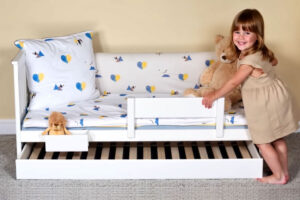 DOPYO das Kinderbett mit Schublade oder Gästebett / massives Buchenholz / SALTO Kindermöbel München